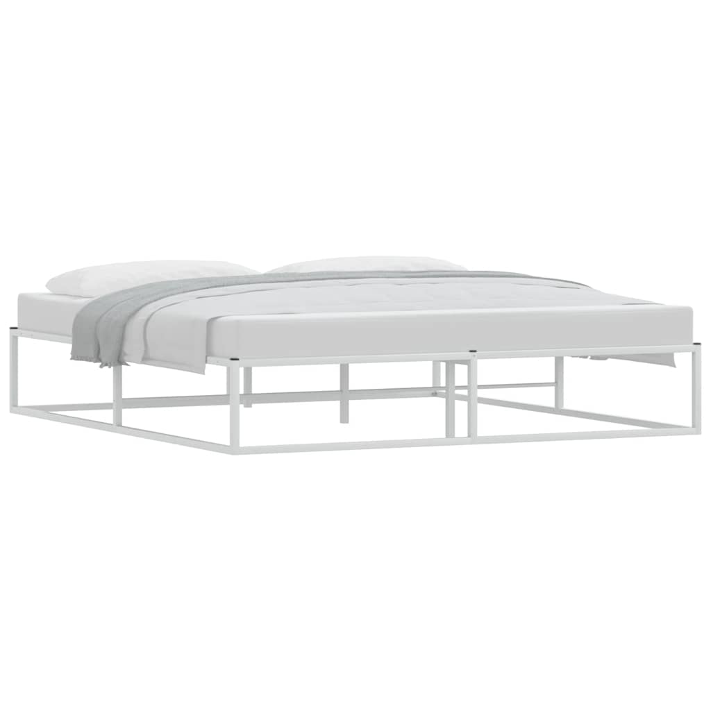 vidaXL Bettgestell ohne Matratze Weiß 180x200 cm Metall