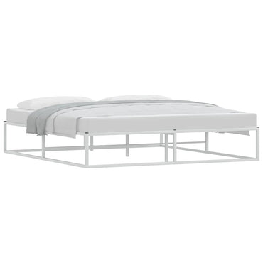vidaXL Bettgestell ohne Matratze Weiß 180x200 cm Metall