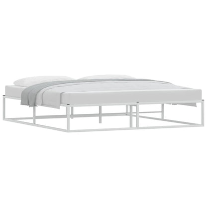 vidaXL Bettgestell ohne Matratze Weiß 180x200 cm Metall