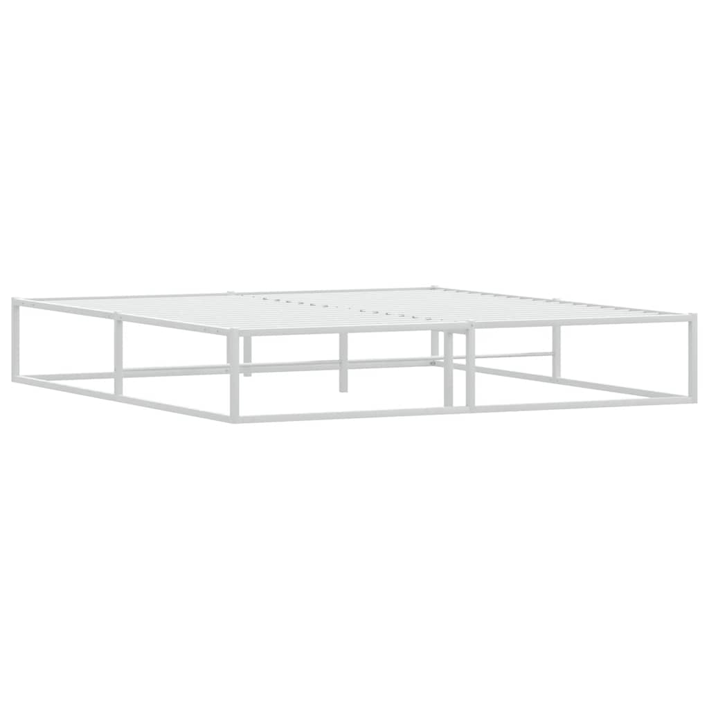 vidaXL Bettgestell ohne Matratze Weiß 180x200 cm Metall