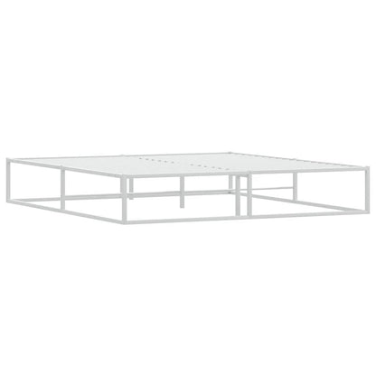 vidaXL Bettgestell ohne Matratze Weiß 180x200 cm Metall