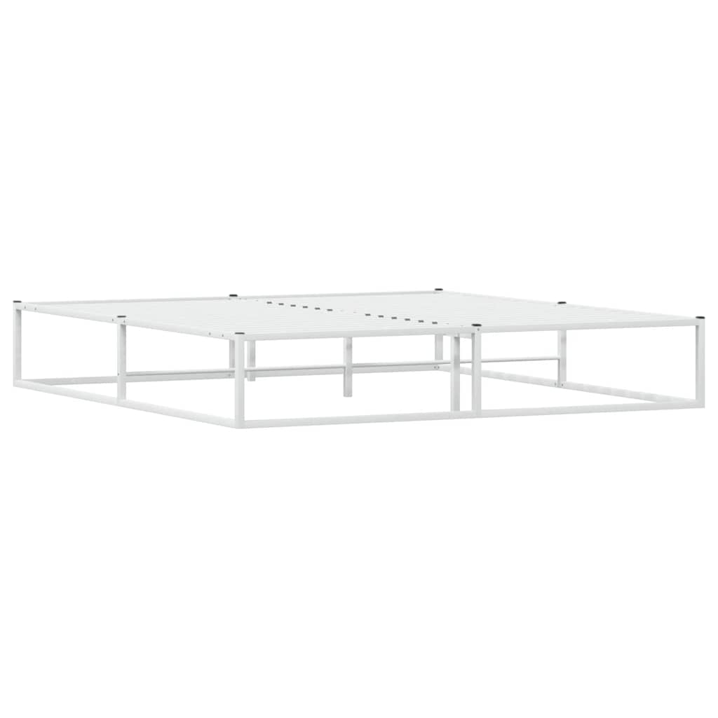 vidaXL Bettgestell ohne Matratze Weiß 180x200 cm Metall