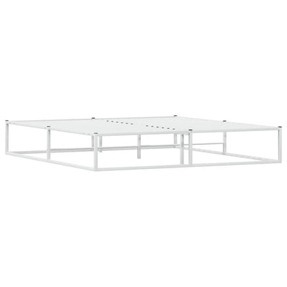 vidaXL Bettgestell ohne Matratze Weiß 180x200 cm Metall