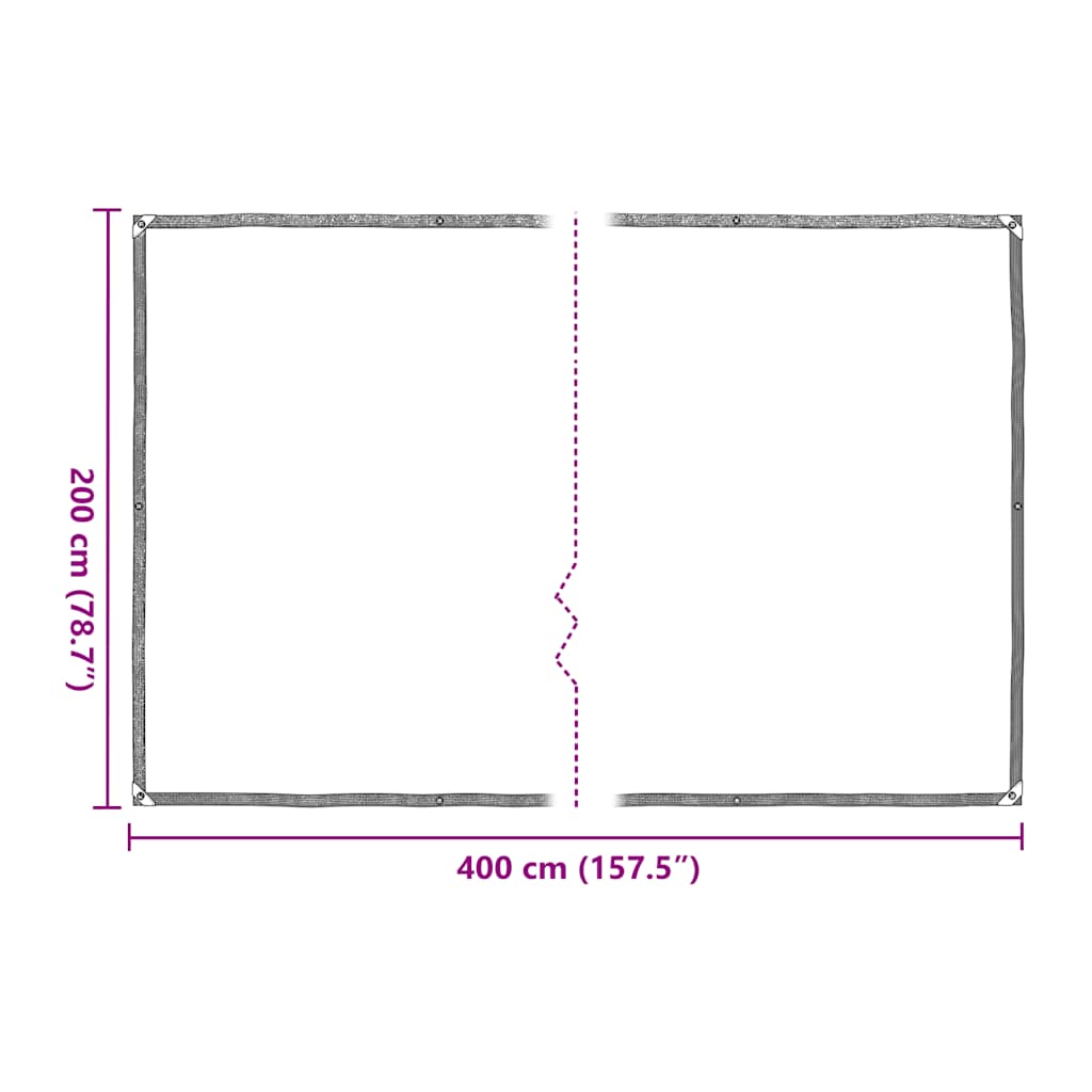 Pflanzenabdeckung mit Ösen 2x4 m Polyethylen