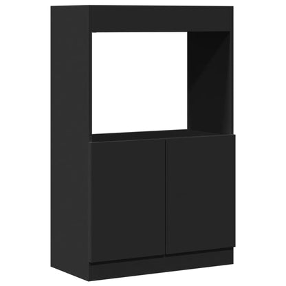 vidaXL Buffet haut noir 63x33x100 cm Bois d'ingénierie