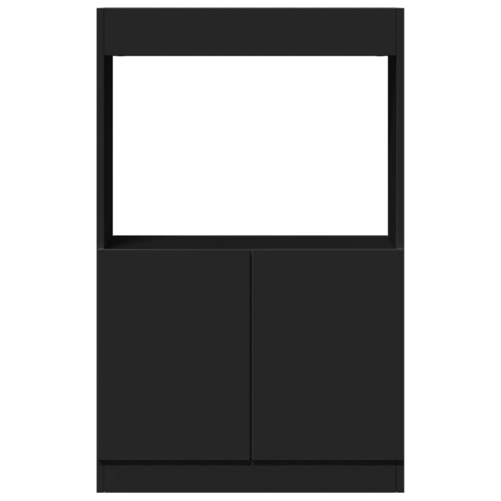 vidaXL Buffet haut noir 63x33x100 cm Bois d'ingénierie