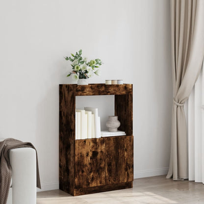 vidaXL Highboard Chêne fumé 63x33x100 cm Bois d'ingénierie
