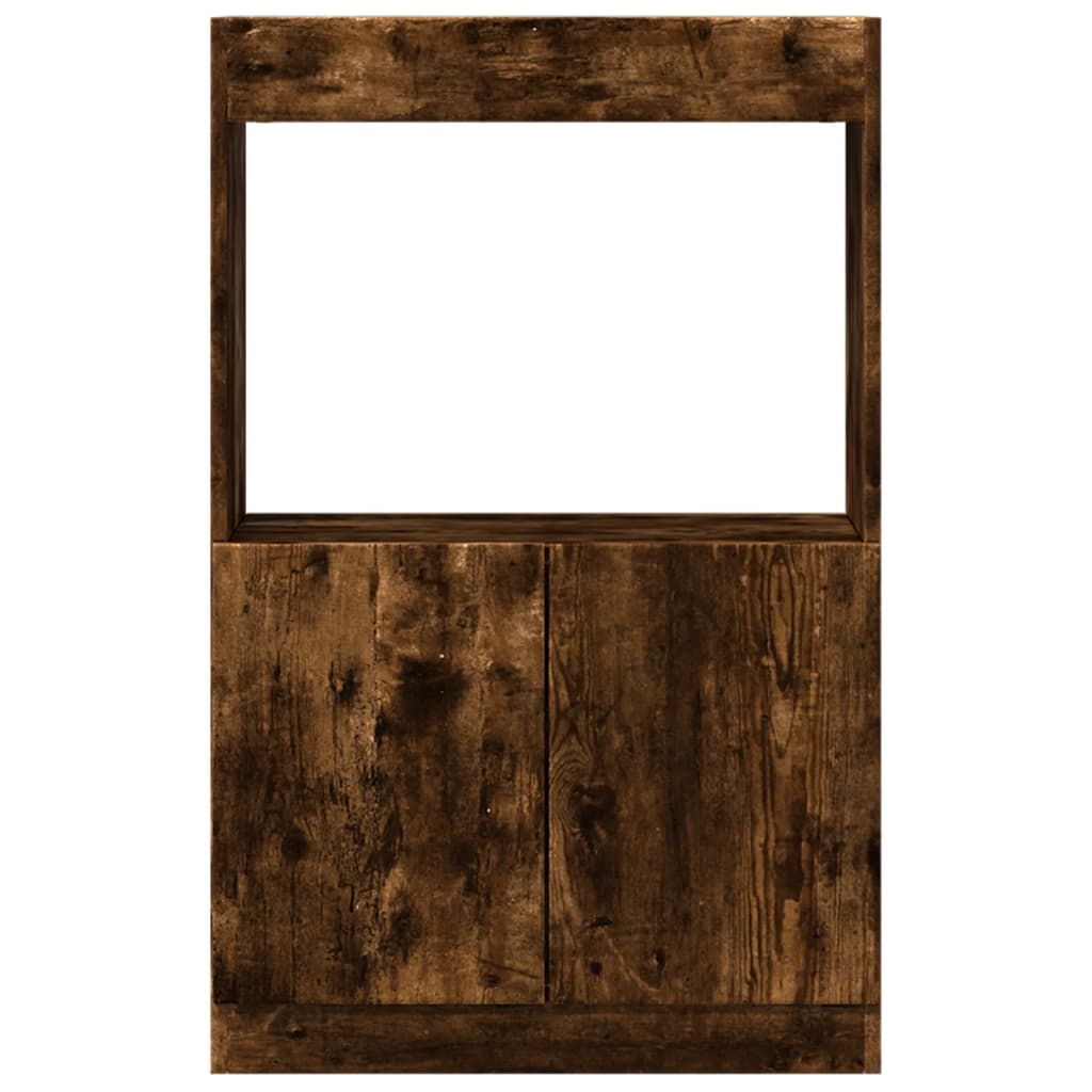 vidaXL Highboard Chêne fumé 63x33x100 cm Bois d'ingénierie