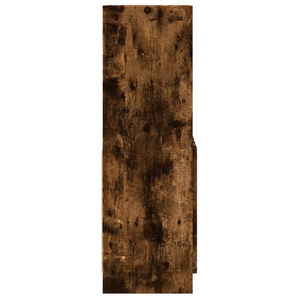 vidaXL Highboard Chêne fumé 63x33x100 cm Bois d'ingénierie
