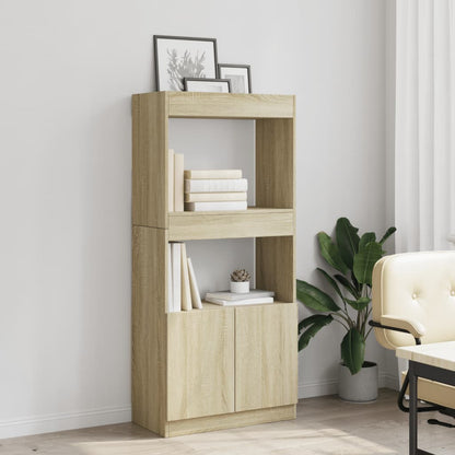 vidaXL bahut chêne Sonoma 63x33x140 cm bois d'ingénierie