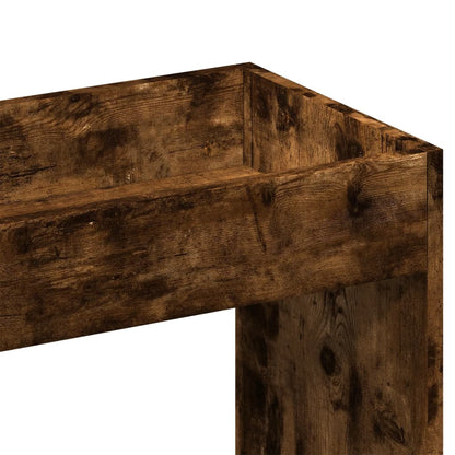 vidaXL Buffet haut chêne fumé 63x33x140 cm bois d'ingénierie