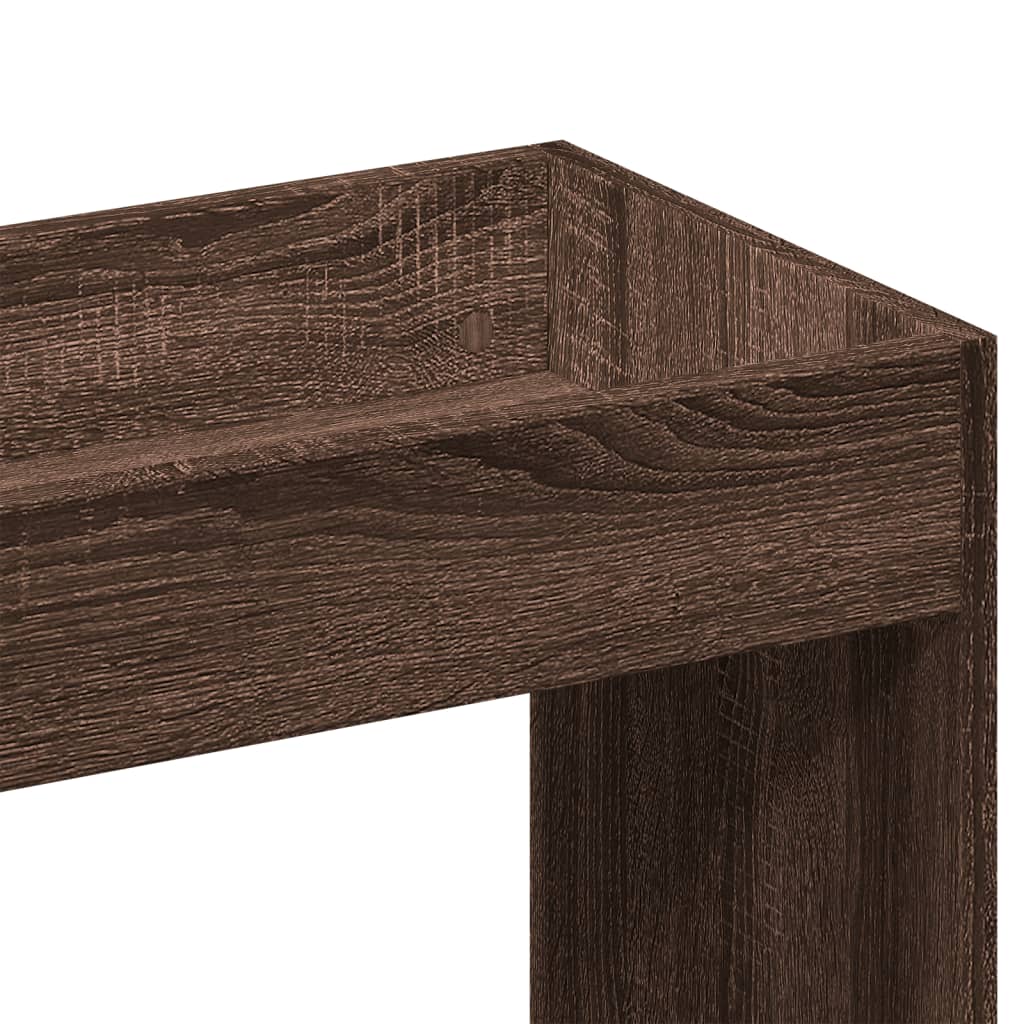 vidaXL Buffet haut marron aspect chêne 63x33x140 cm Bois d'ingénierie