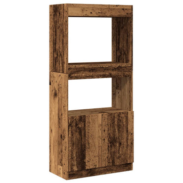 vidaXL Highboard aspect bois de récupération 63x33x140 cm bois d'ingénierie