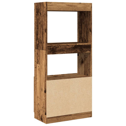 vidaXL Highboard aspect bois de récupération 63x33x140 cm bois d'ingénierie