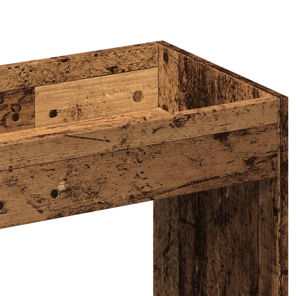 vidaXL Highboard aspect bois de récupération 63x33x140 cm bois d'ingénierie