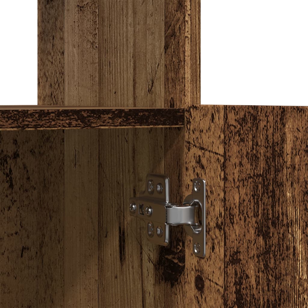 vidaXL Highboard aspect bois de récupération 63x33x140 cm bois d'ingénierie