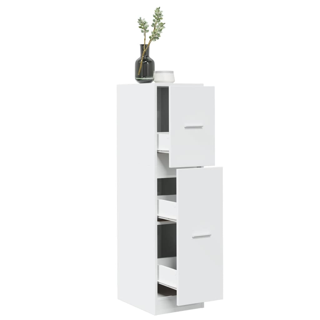 vidaXL Apothekerschrank Weiß 30x41x118 cm Holzwerkstoff