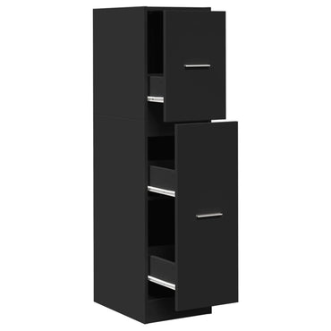vidaXL Armoire de pharmacien noire 30x41x118 cm Bois d'ingénierie