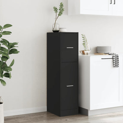vidaXL Armoire de pharmacien noire 30x41x118 cm Bois d'ingénierie