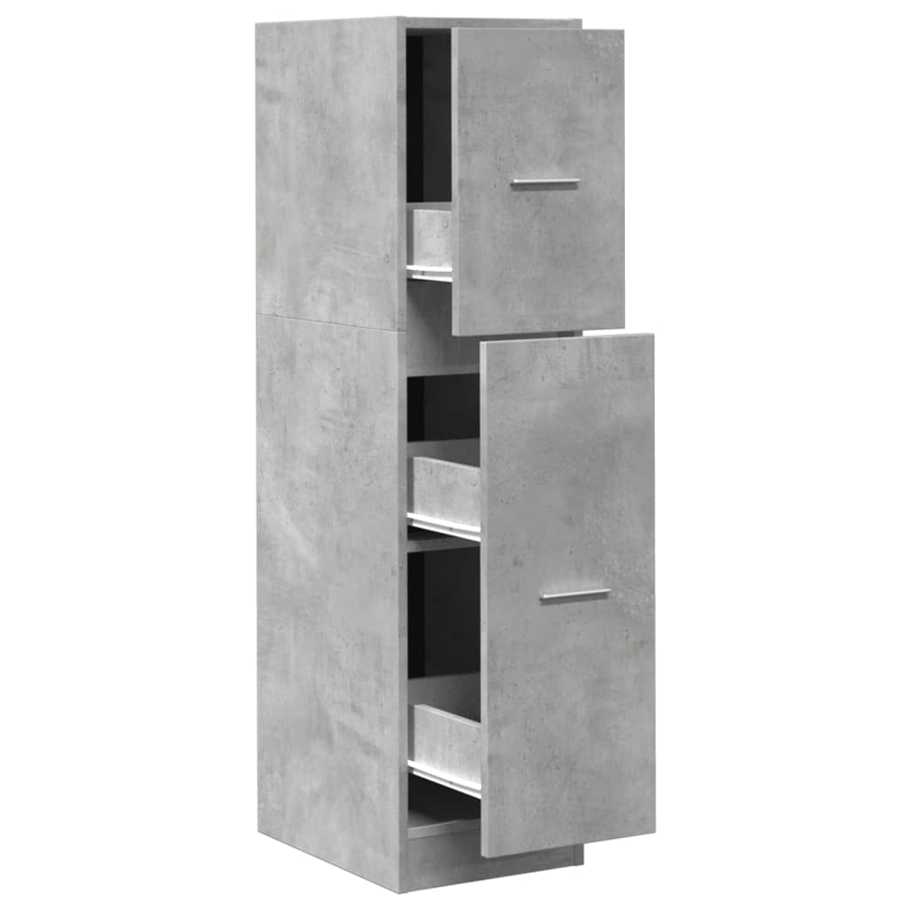 vidaXL Armoire de pharmacien Gris béton 30x41x118 cm Bois d'ingénierie