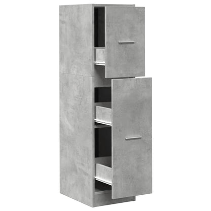 vidaXL Armoire de pharmacien Gris béton 30x41x118 cm Bois d'ingénierie