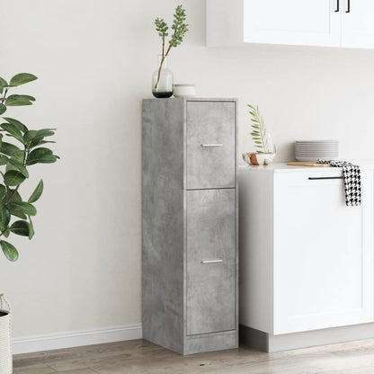 vidaXL Armoire de pharmacien Gris béton 30x41x118 cm Bois d'ingénierie
