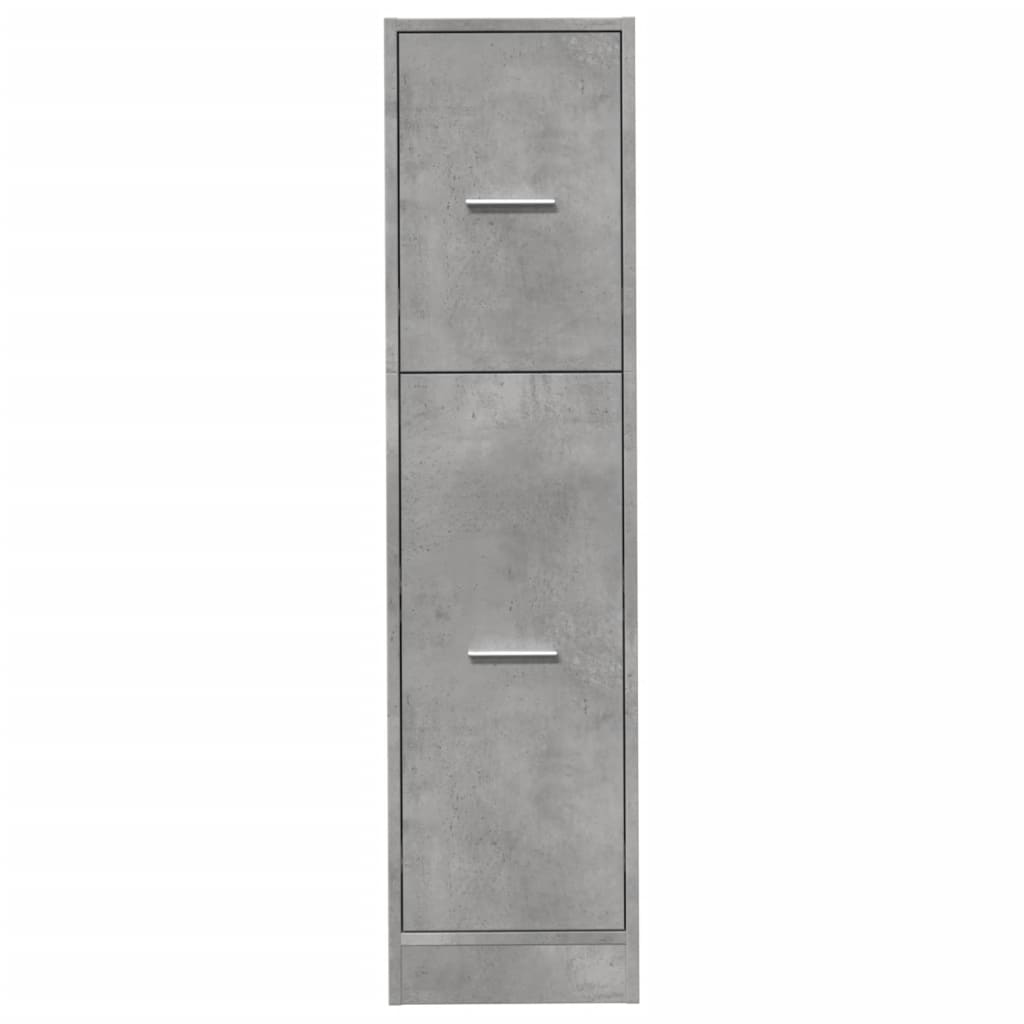 vidaXL Armoire de pharmacien Gris béton 30x41x118 cm Bois d'ingénierie