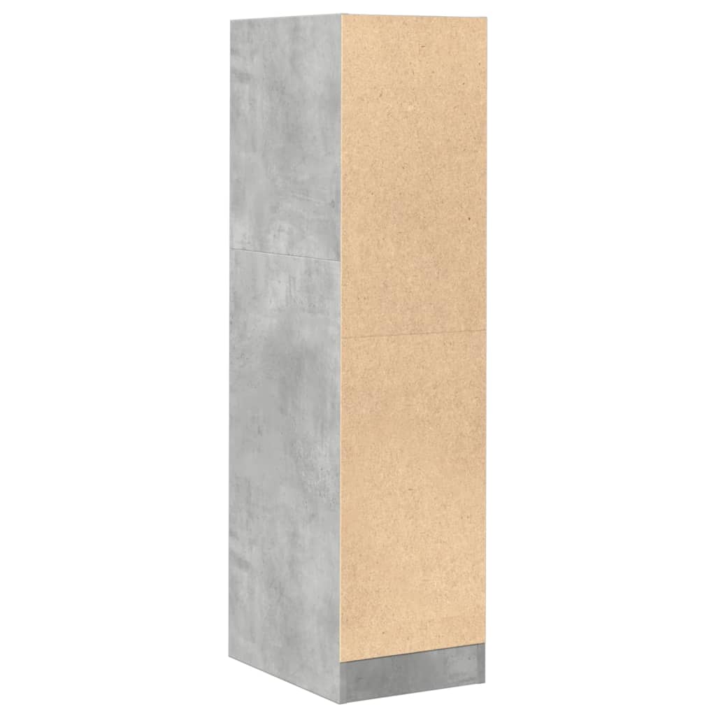 vidaXL Armoire de pharmacien Gris béton 30x41x118 cm Bois d'ingénierie