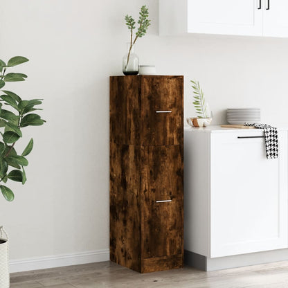 vidaXL Meuble de salle de bain en aggloméré chêne fumé 30x41x118 cm