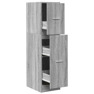 vidaXL Meuble bas de salle de bain gris Sonoma 30x41x118 cm Bois d'ingénierie