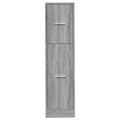 vidaXL Apothekerschrank Grau Sonoma 30x41x118 cm Holzwerkstoff