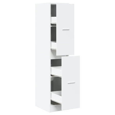 vidaXL Armoire de pharmacie Blanc 30 x 41 x 144,5 cm Bois d'ingénierie