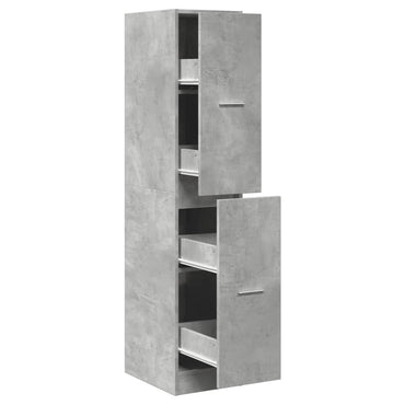 vidaXL Meuble de salle de bain gris béton 30x41x144,5 cm Bois d'ingénierie