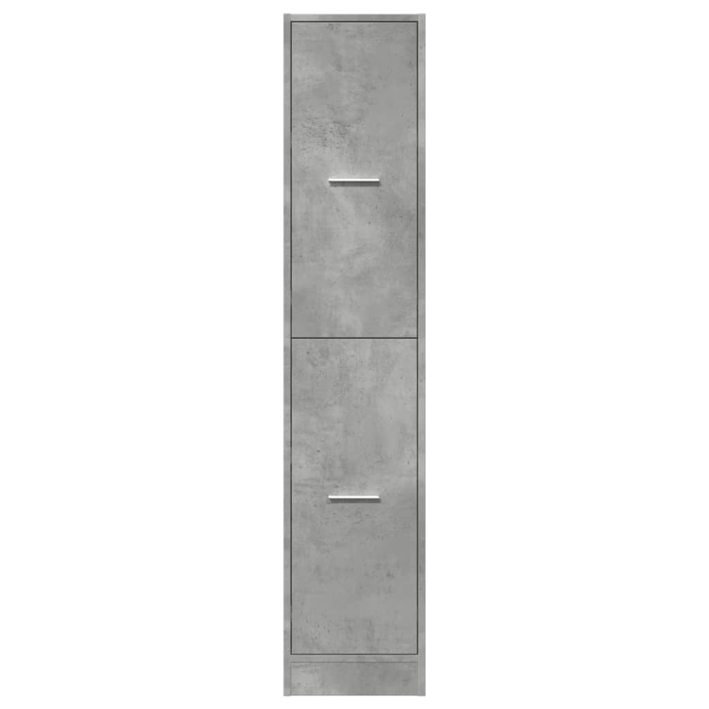 vidaXL Meuble de salle de bain gris béton 30x41x144,5 cm Bois d'ingénierie