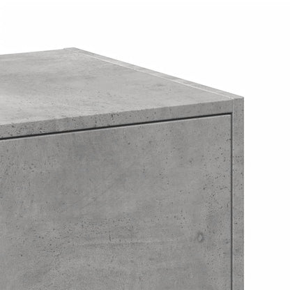 vidaXL Meuble de salle de bain gris béton 30x41x144,5 cm Bois d'ingénierie