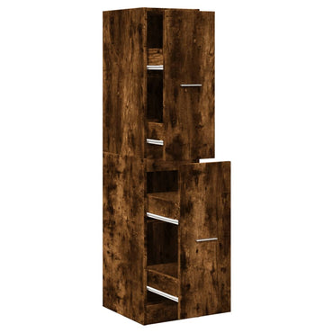 vidaXL Armoire de pharmacien chêne fumé 30x41x144,5 cm bois d'ingénierie