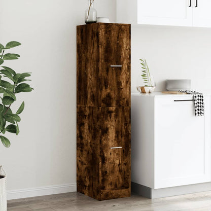 vidaXL Armoire de pharmacien chêne fumé 30x41x144,5 cm bois d'ingénierie
