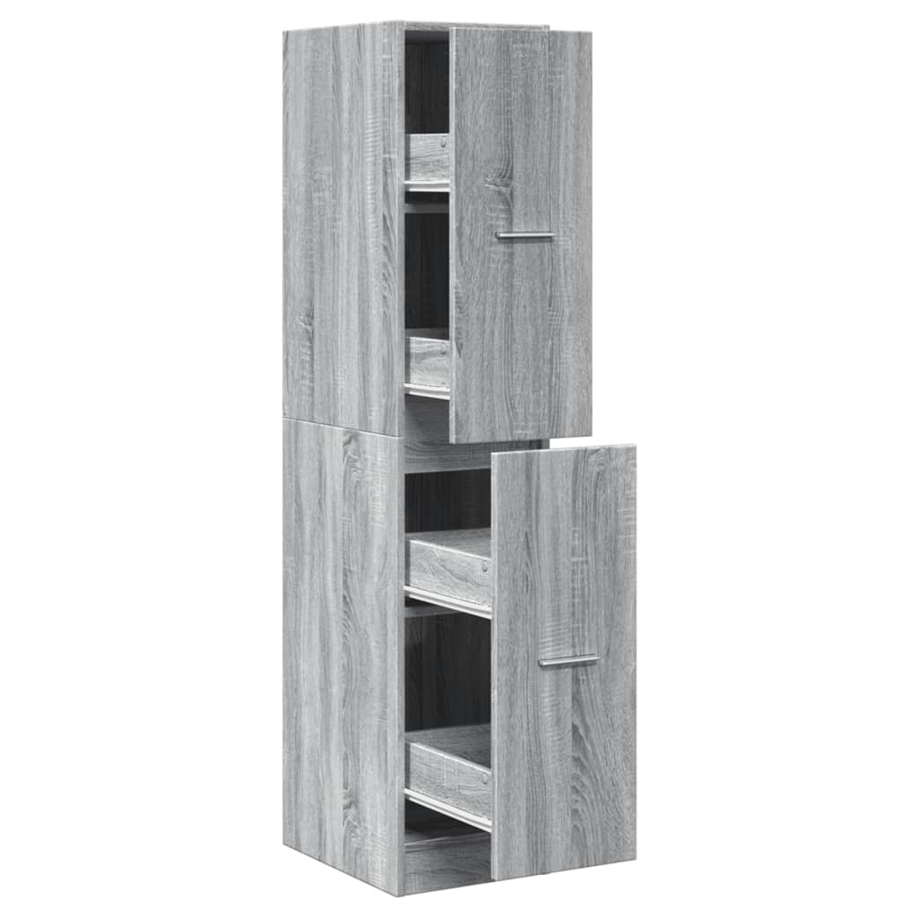 vidaXL Armoire de pharmacie gris Sonoma 30x41x144,5 cm Bois d'ingénierie