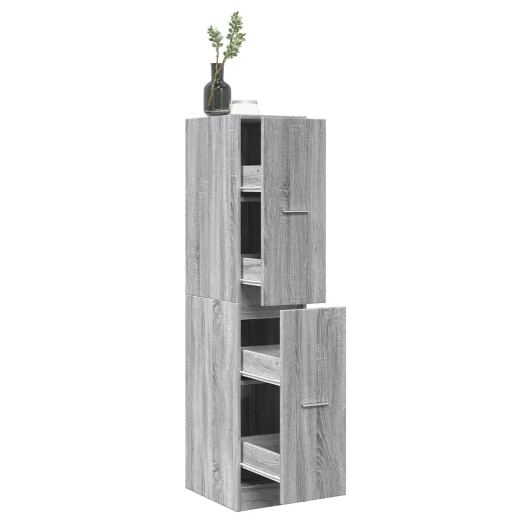vidaXL Armoire de pharmacie gris Sonoma 30x41x144,5 cm Bois d'ingénierie