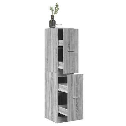 vidaXL Armoire de pharmacie gris Sonoma 30x41x144,5 cm Bois d'ingénierie