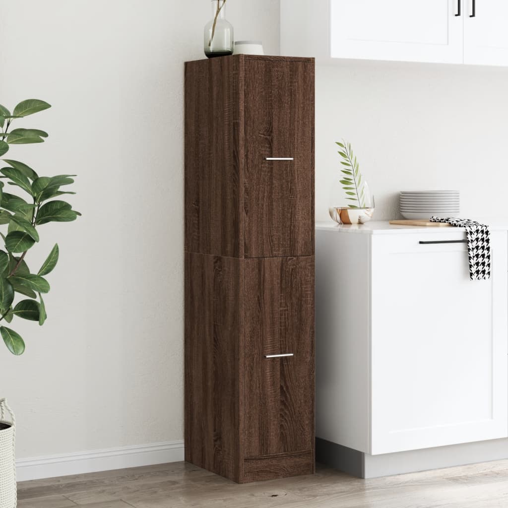 vidaXL Apothekerschrank Eichen-Optik 30x41x144,5 cm Holzwerkstoff