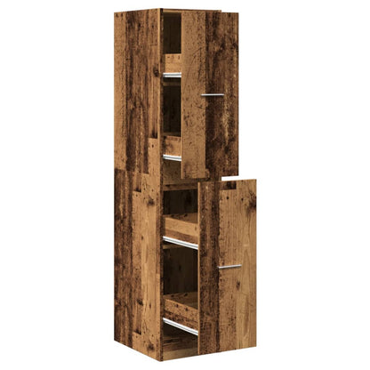 vidaXL Armoire de pharmacien aspect bois de récupération 30x41x144,5 cm Bois d'ingénierie
