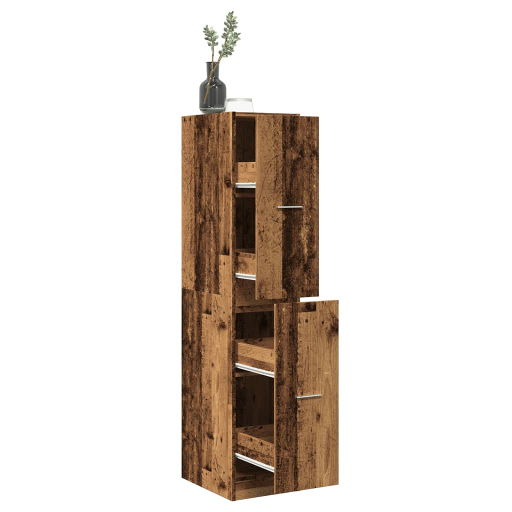 vidaXL Armoire de pharmacien aspect bois de récupération 30x41x144,5 cm Bois d'ingénierie