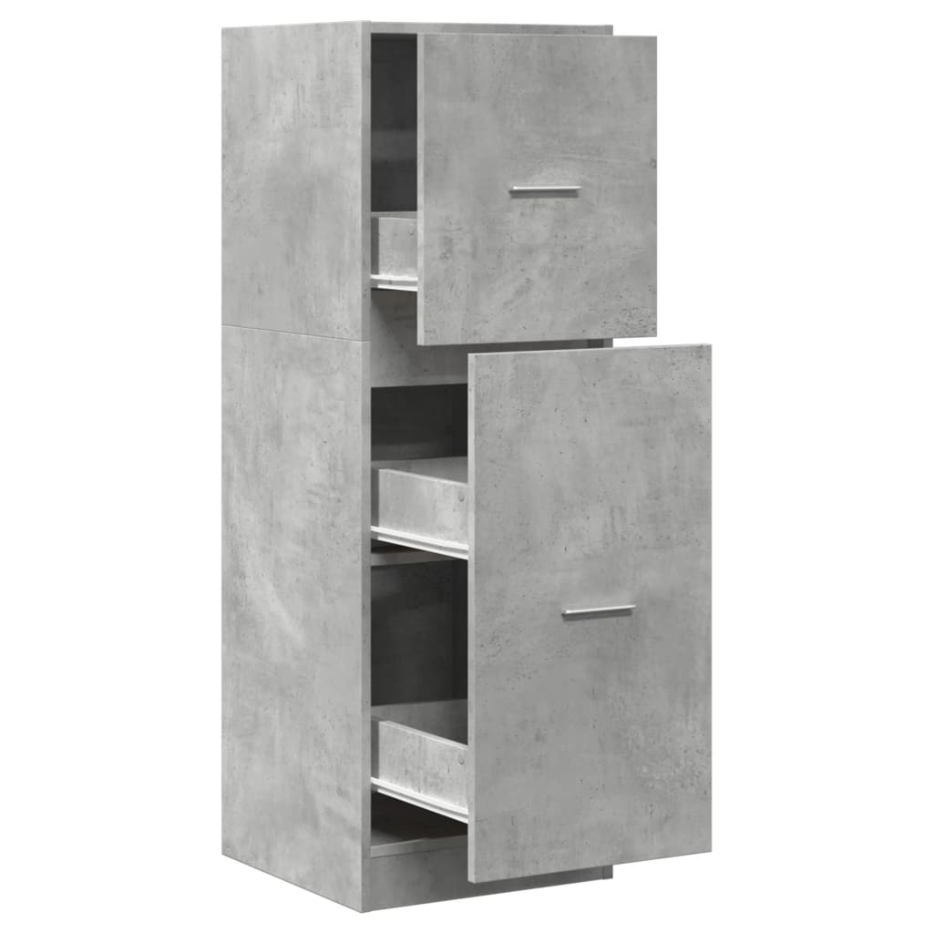 vidaXL Armoire de pharmacien Gris béton 40x41x118 cm Bois d'ingénierie