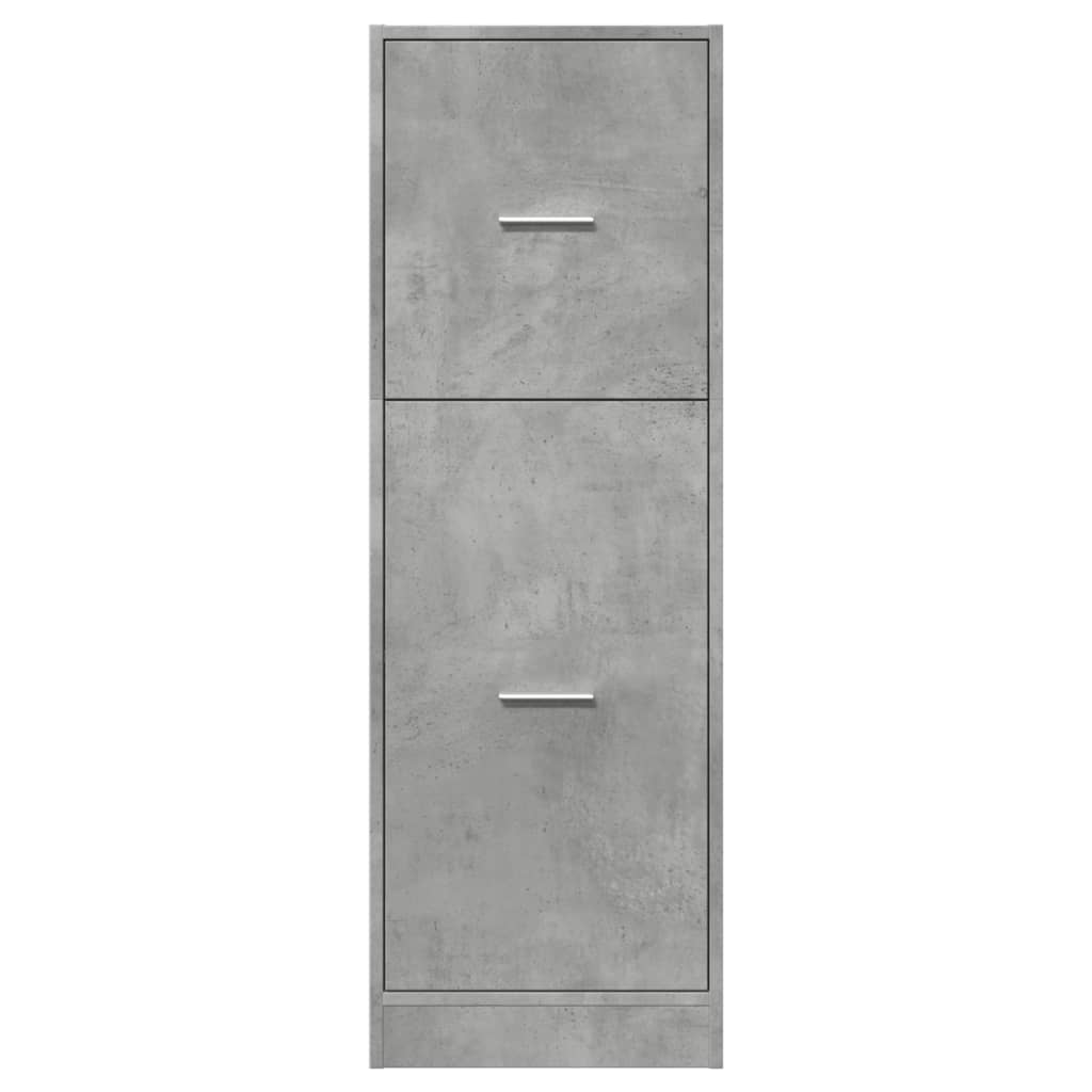 vidaXL Armoire de pharmacien Gris béton 40x41x118 cm Bois d'ingénierie