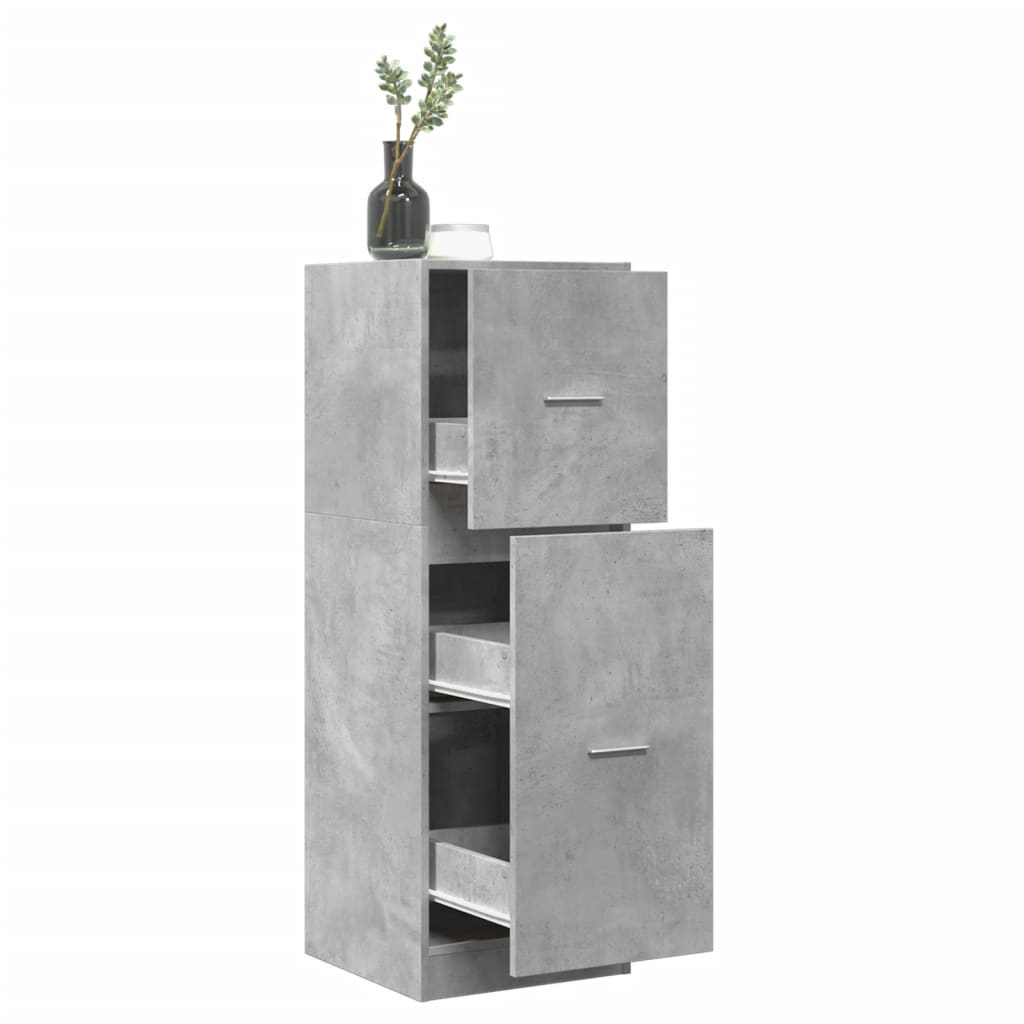 vidaXL Armoire de pharmacien Gris béton 40x41x118 cm Bois d'ingénierie