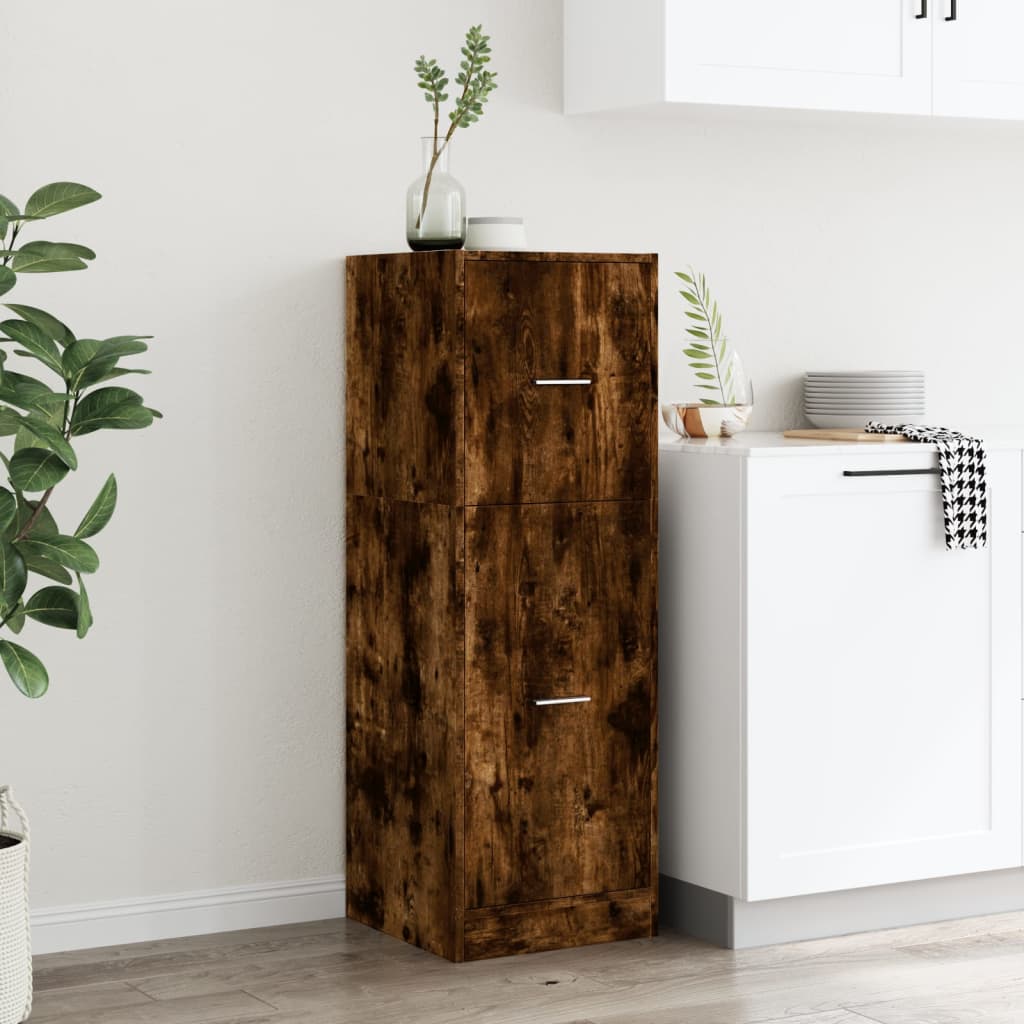 vidaXL Armoire de pharmacie en chêne fumé 40x41x118 cm en bois d'ingénierie