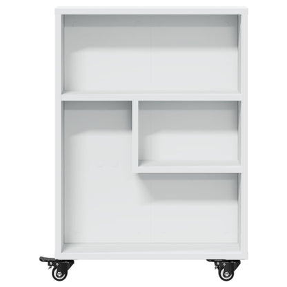 vidaXL Chariot de rangement étroit Blanc 48x13x68 cm Bois d'ingénierie