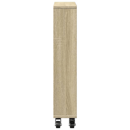 vidaXL Chariot de rangement étroit chêne Sonoma 48 x 13 x 68 cm bois d'ingénierie