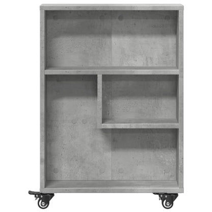 vidaXL Chariot de rangement étroit Gris béton 48x13x68 cm Bois d'ingénierie